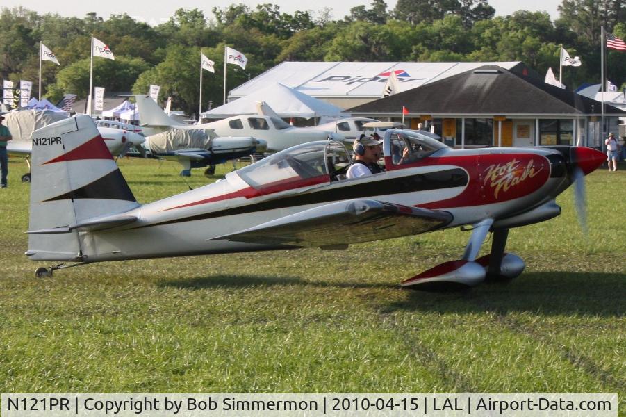 N121PR, 2005 Van's RV-7 C/N 71295, Arriving at Lakeland, FL during Sun N Fun 2010.