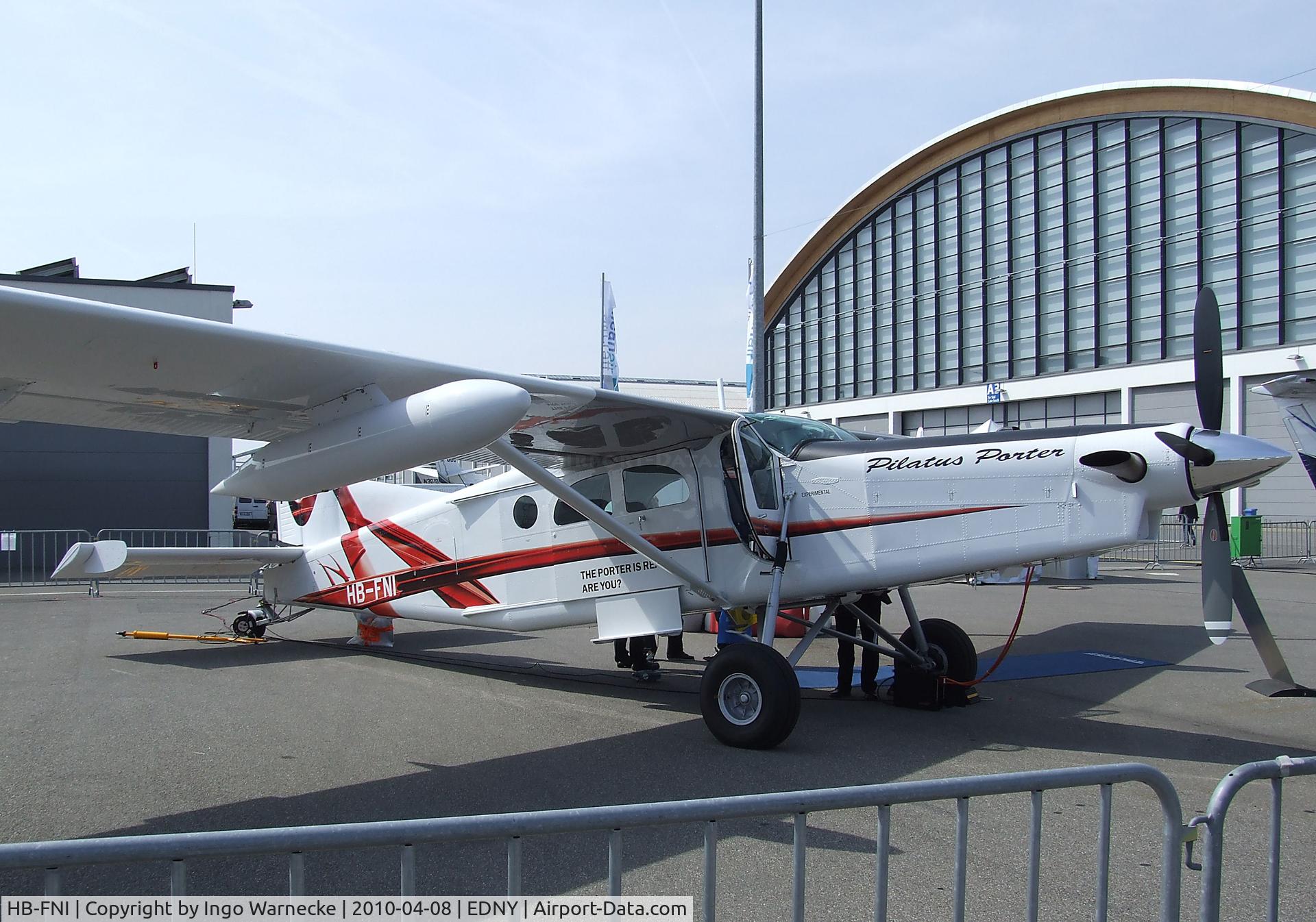 HB-FNI, 2008 Pilatus PC-6/B2-H4 Turbo Porter C/N 964, Pilatus PC-6 B2-H4 Turbo Porter at the AERO 2010, Friedrichshafen