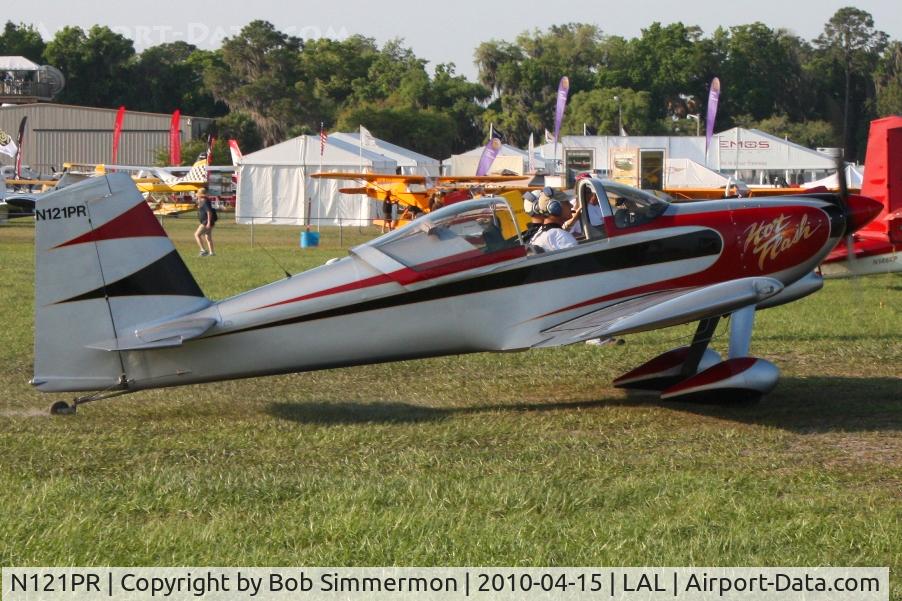 N121PR, 2005 Van's RV-7 C/N 71295, Arriving at Lakeland, FL during Sun N Fun 2010.