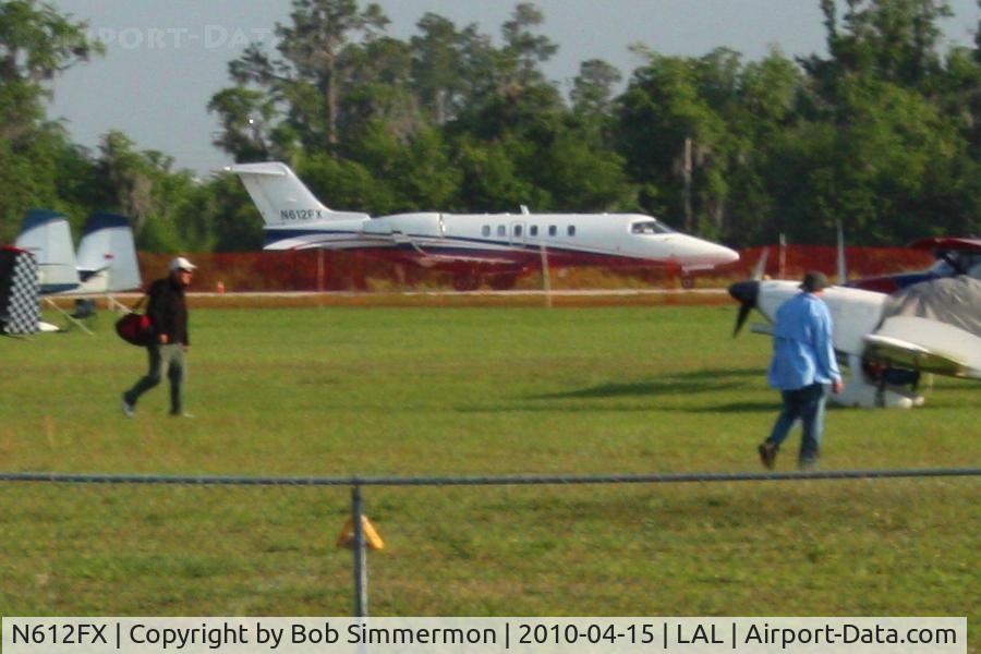 N612FX, 2005 Learjet 45 C/N 2039, Departing Lakeland, FL during Sun N Fun 2010