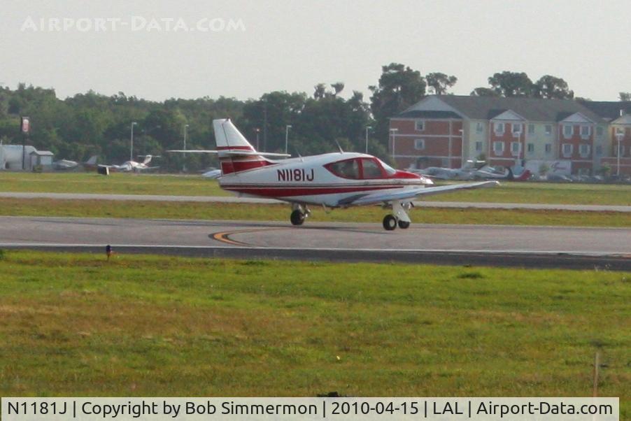 N1181J, 1974 Aero Commander 112 C/N 181, Departing Lakeland, FL during Sun N Fun 2010