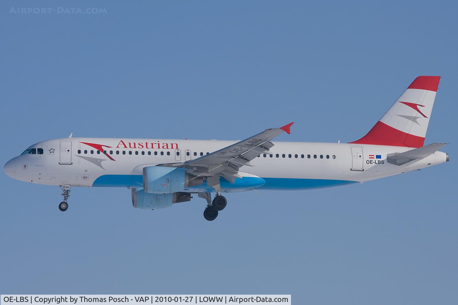 OE-LBS, 2000 Airbus A320-214 C/N 1189, Austrian Airlines