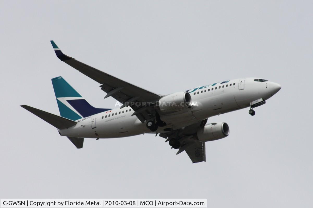 C-GWSN, 2009 Boeing 737-7CT C/N 37089, West Jet 737-700