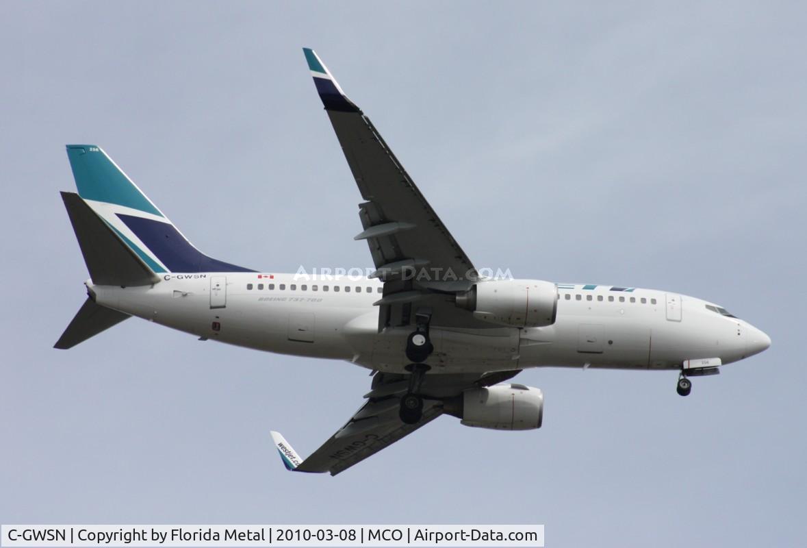 C-GWSN, 2009 Boeing 737-7CT C/N 37089, West Jet 737-700