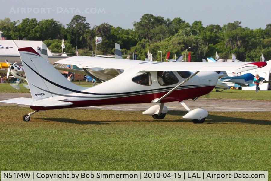 N51MW, 2001 Stoddard-Hamilton Glastar C/N 5586, Arriving at Lakeland, FL during Sun N Fun 2010.