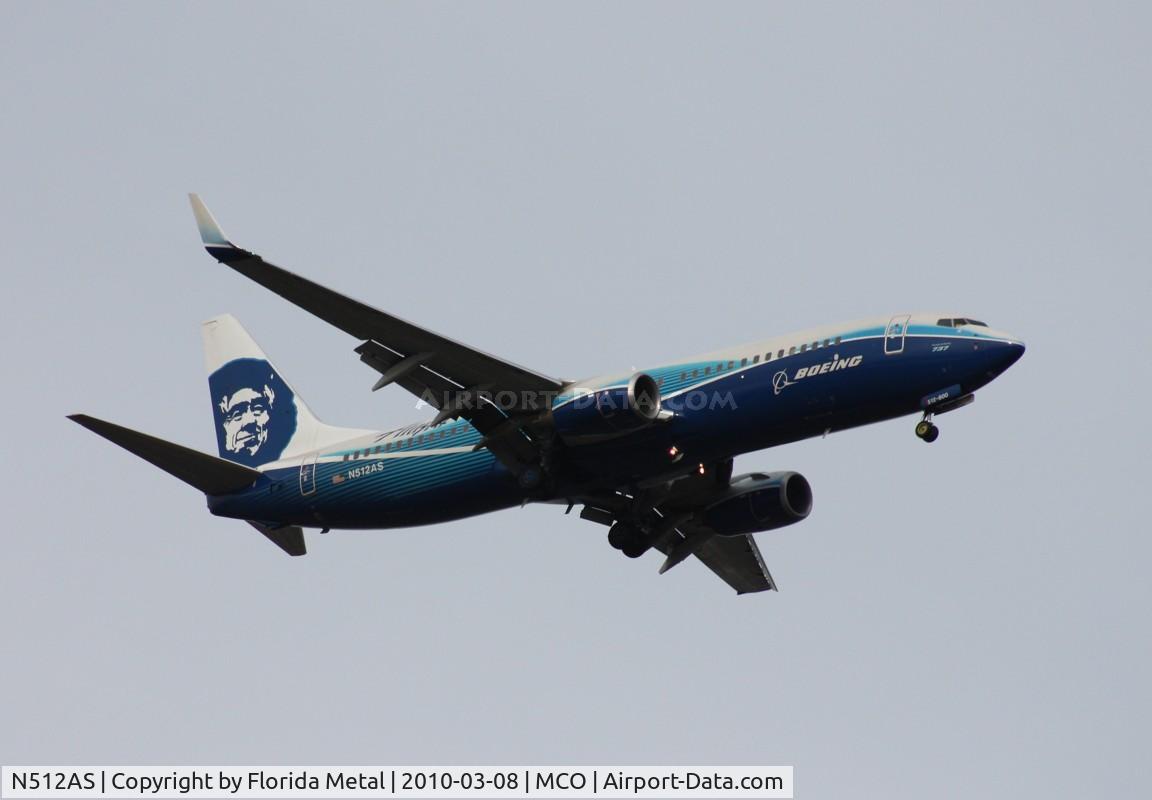 N512AS, 2008 Boeing 737-890 C/N 39043, Alaska 