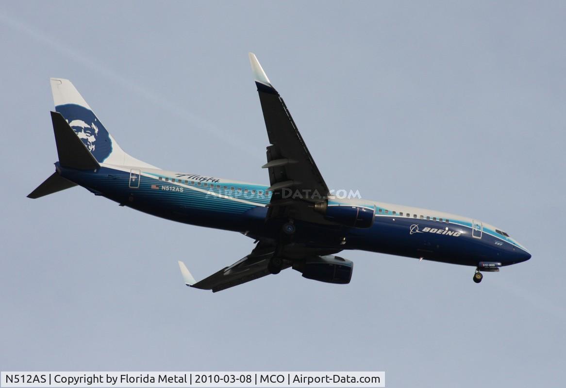 N512AS, 2008 Boeing 737-890 C/N 39043, Alaska 