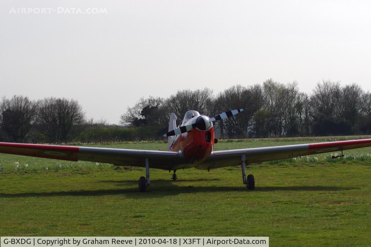 G-BXDG, 1950 De Havilland DHC-1 Chipmunk T.10 C/N C1/0644, Parked at Felthorpe, UK.