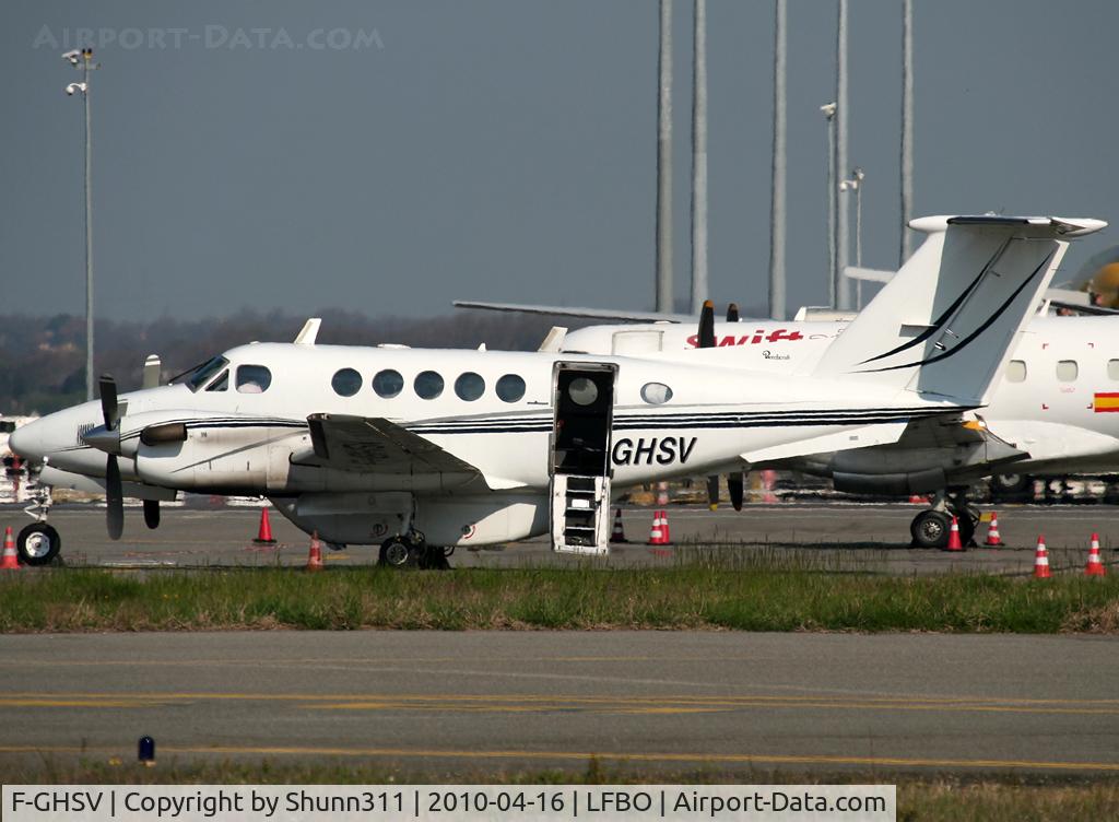 F-GHSV, 1980 Beech 200 King Air C/N BB-622, Parked at the General Aviation area...