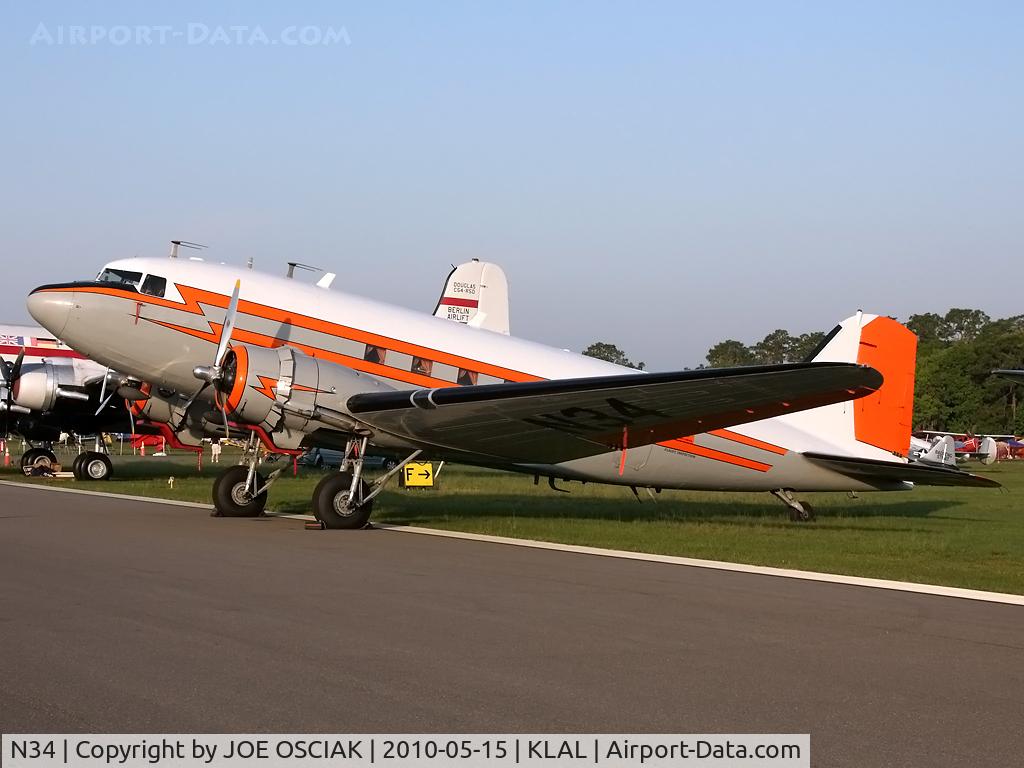 N34, 1945 Douglas R4D-7 C/N 33359, On display at KLAL