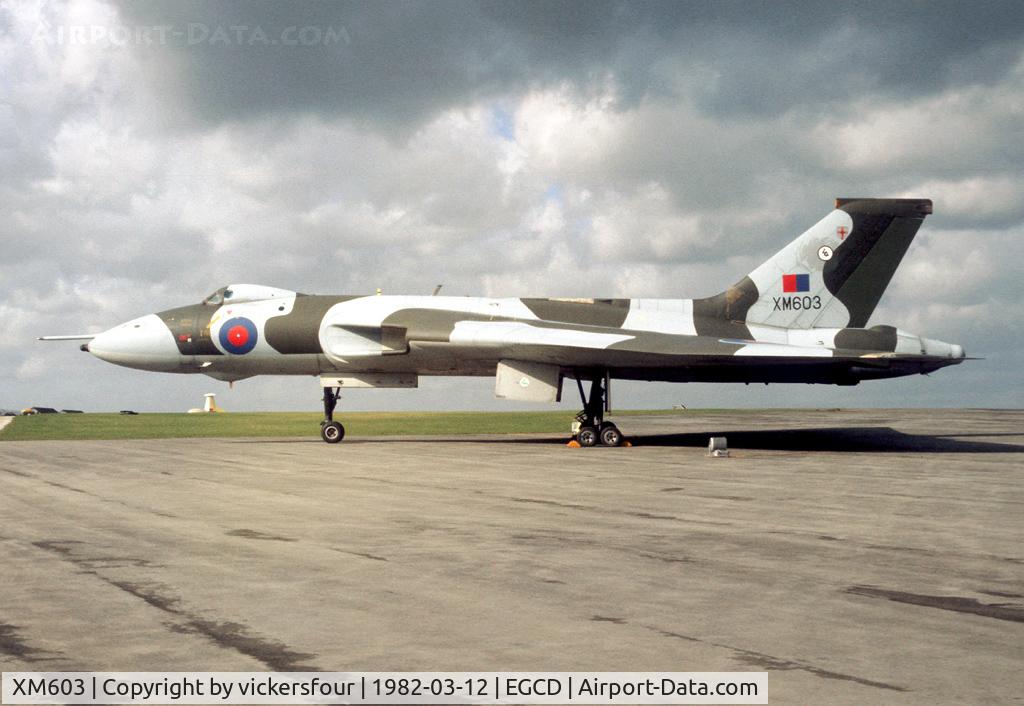 XM603, 1963 Avro Vulcan B.2 C/N Set 67, Royal Air Force. Operated by 44 Squadron. Photo taken on its arrival from Waddington for preservation.