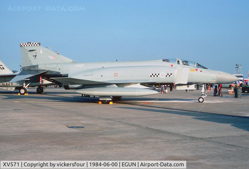 XV571, 1968 McDonnell Douglas Phantom FG1 C/N 9325/3020, Royal Air Force. Operated by 43 Squadron, coded 'A'.