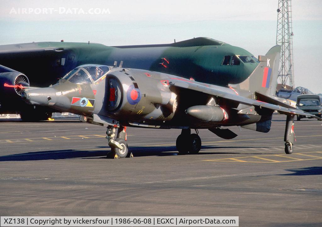 XZ138, 1976 Hawker Siddeley Harrier GR.3 C/N 712197, Royal Air Force. Operated by 233 OCU, coded 'K'.