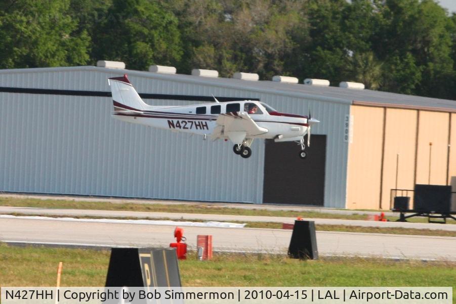 N427HH, 2007 Hawker Beechcraft G36 C/N E-3770, Arriving at Lakeland, FL during Sun N Fun 2010.