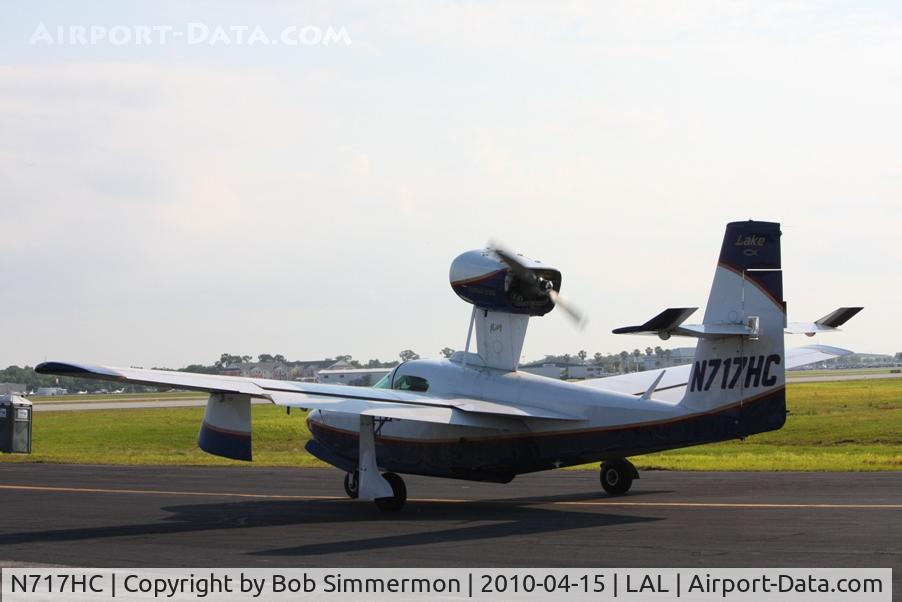N717HC, 1981 Consolidated Aeronautics Inc. LAKE LA-4-200 C/N 1059, Departing Lakeland, FL during Sun N Fun 2010