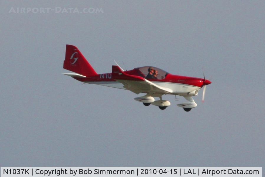 N1037K, 2008 Aero AT-4 LSA C/N AT4-014, Arriving at Lakeland, FL during Sun N Fun 2010.