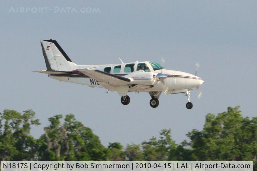N1817S, 1981 Beech 58 Baron C/N TH-1271, Arriving at Lakeland, FL during Sun N Fun 2010.
