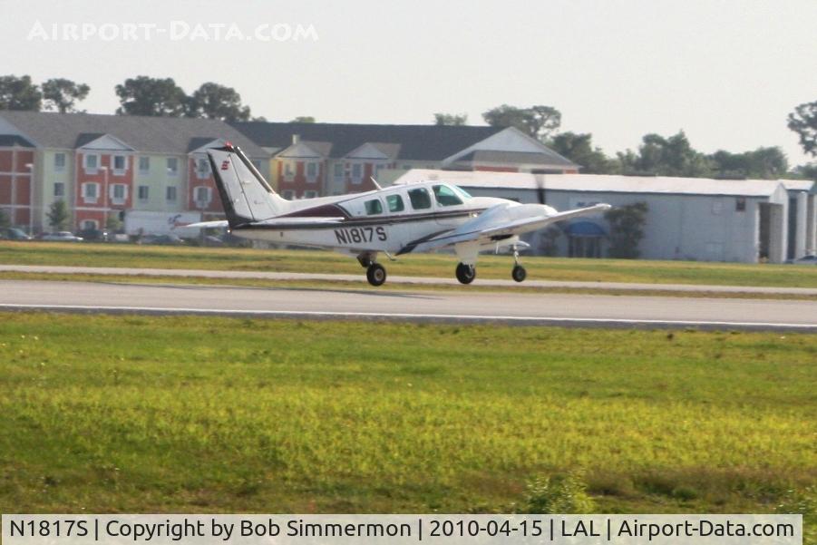 N1817S, 1981 Beech 58 Baron C/N TH-1271, Arriving at Lakeland, FL during Sun N Fun 2010.