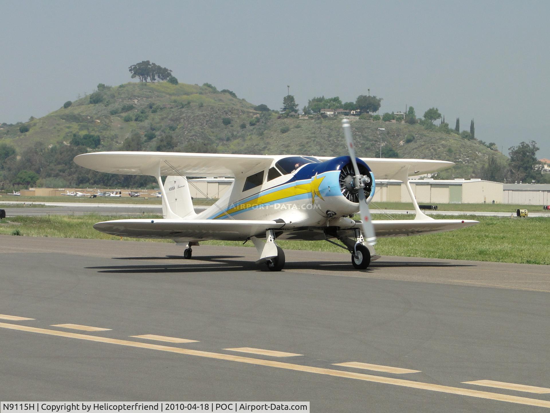 N9115H, 1941 Beech D17S Staggerwing C/N 1014, Taxiing to display area