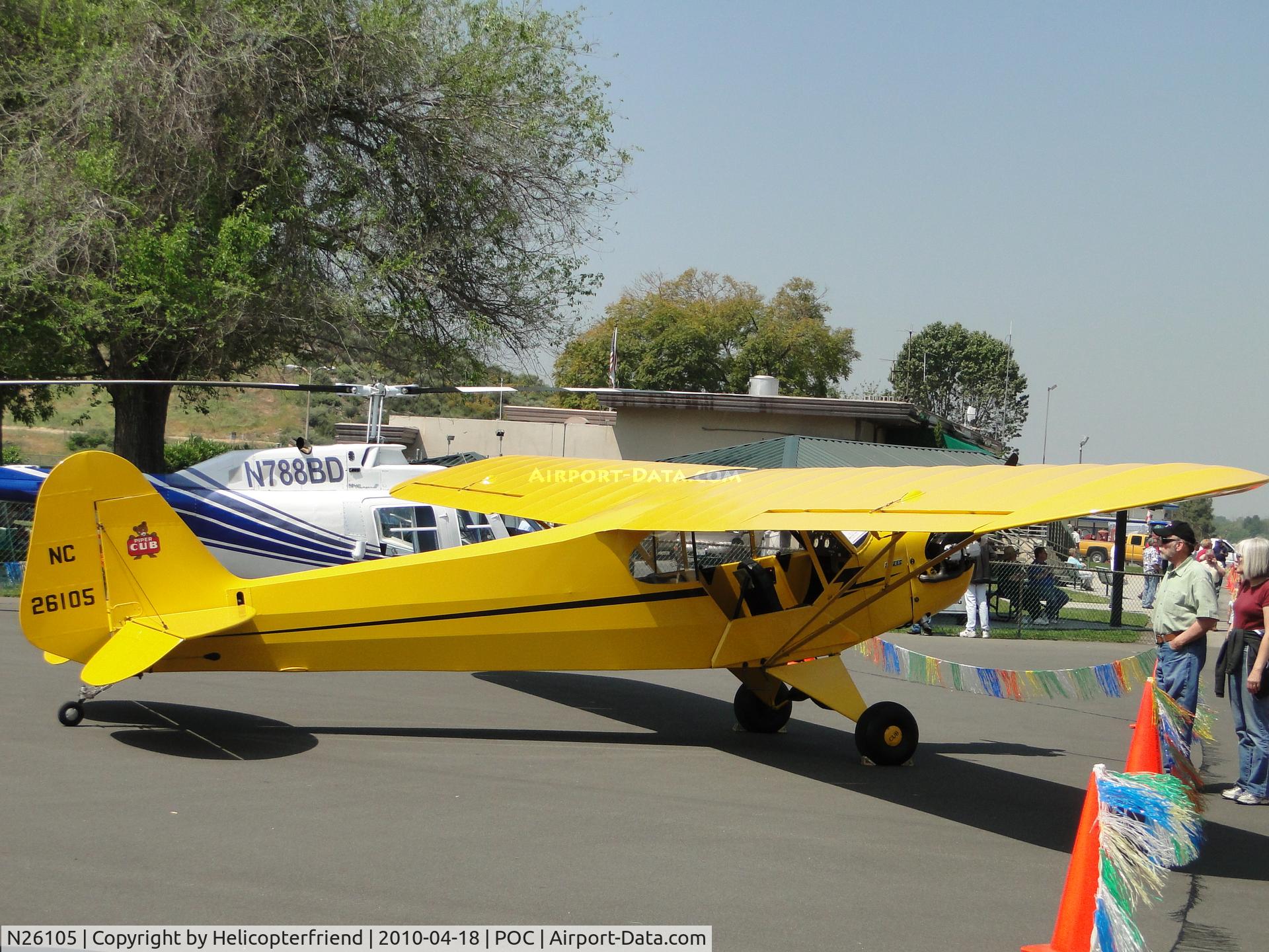 N26105, Piper J3C-65 Cub Cub C/N 4051, Parked for display