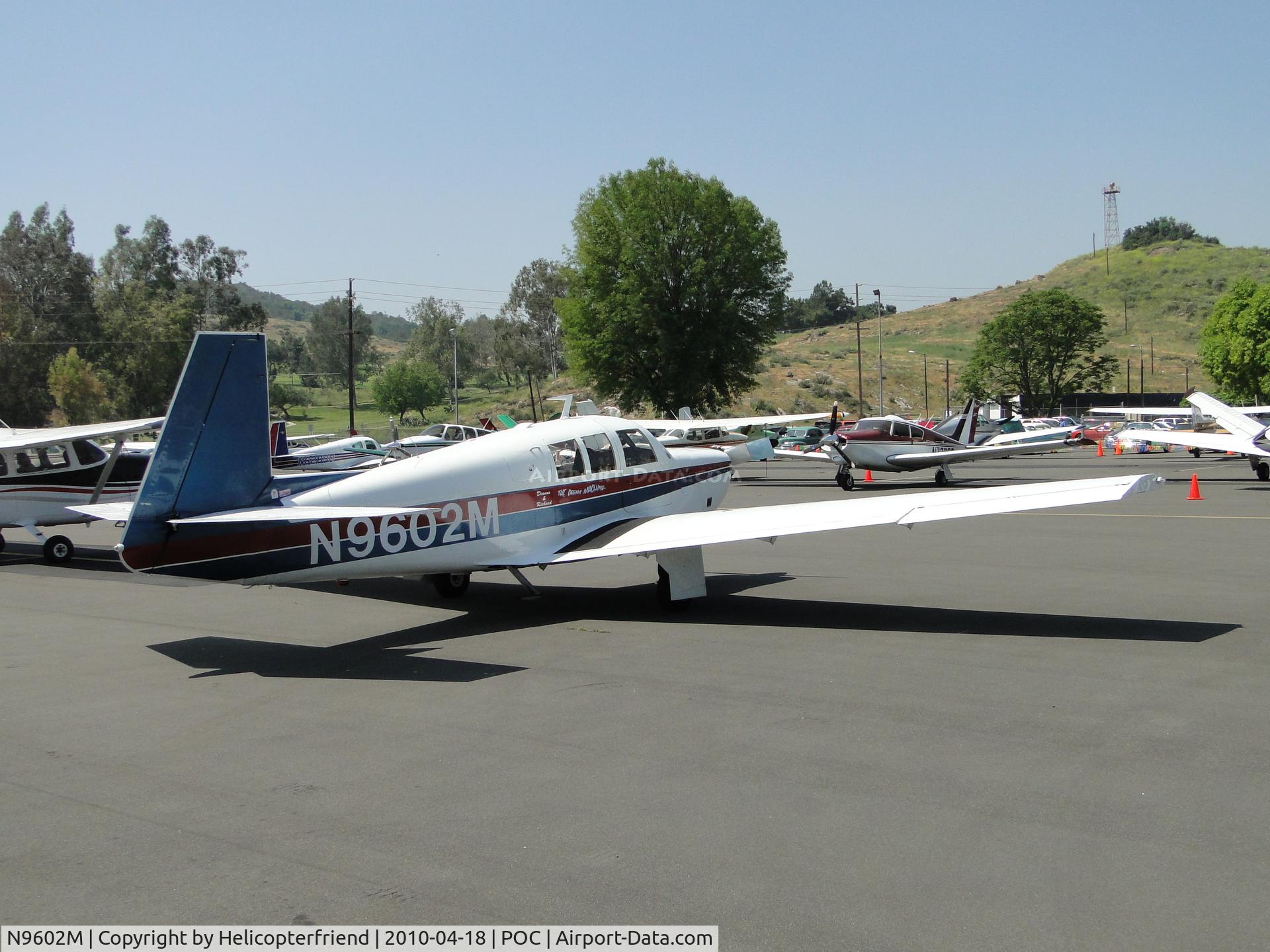 N9602M, 1966 Mooney M20F Executive C/N 670179, Parked in transient parking