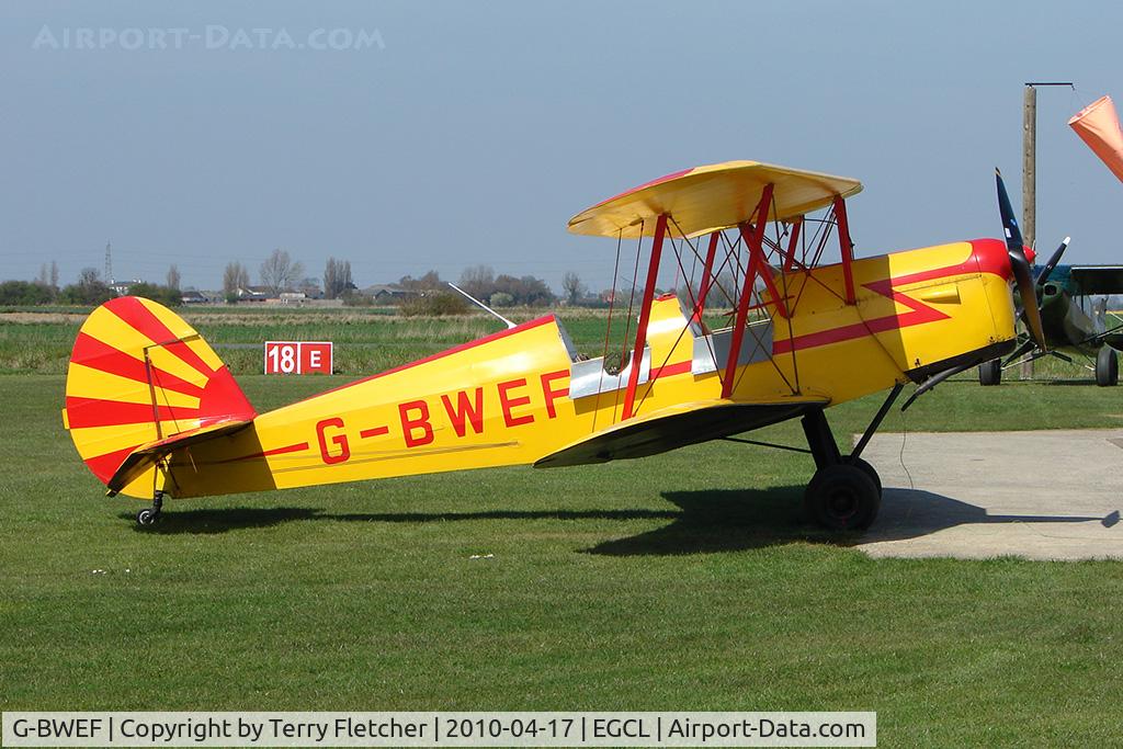 G-BWEF, 1946 Stampe-Vertongen SV-4C C/N 208, at Fenland on a fine Spring day for the 2010 Vintage Aircraft Club Daffodil Fly-In