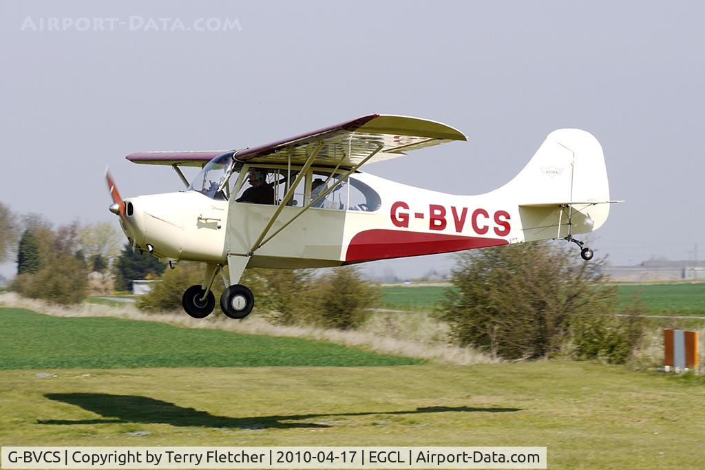 G-BVCS, 1946 Aeronca 7AC Champion C/N 7AC-1346, at Fenland on a fine Spring day for the 2010 Vintage Aircraft Club Daffodil Fly-In
