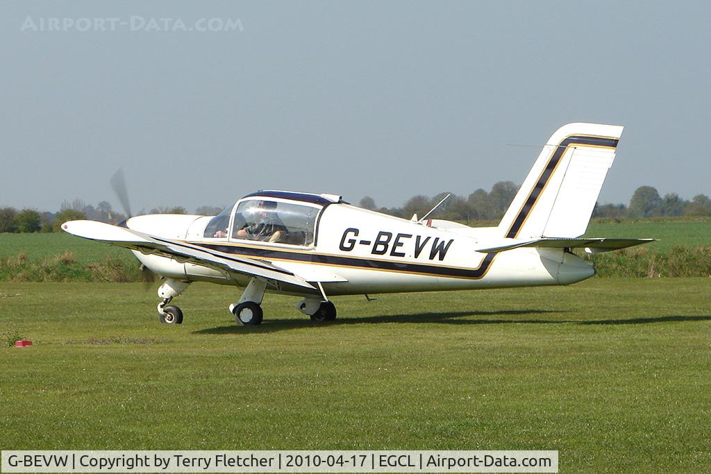 G-BEVW, 1977 Socata Rallye 150ST C/N 2928, at Fenland on a fine Spring day for the 2010 Vintage Aircraft Club Daffodil Fly-In
