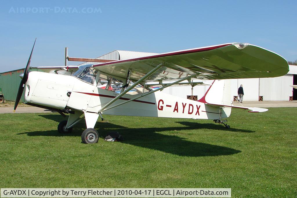 G-AYDX, 1968 Beagle A-61 Terrier 2 C/N B.647, at Fenland on a fine Spring day for the 2010 Vintage Aircraft Club Daffodil Fly-In