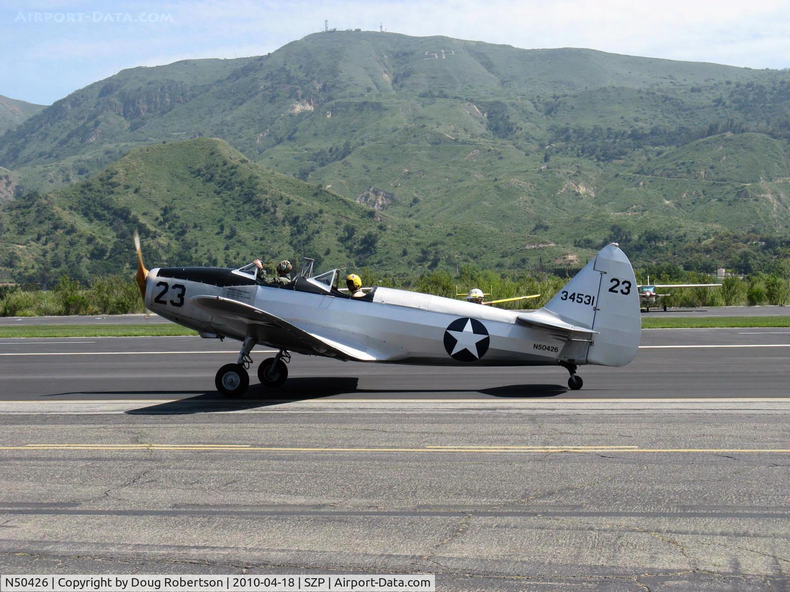 N50426, 1943 Fairchild M-62A-3 Cornell II C/N T43-5197, 1943 Fairchild M-62A CORNELL, Fairchild Ranger 6-440C-5 200 Hp inverted inline, taxi