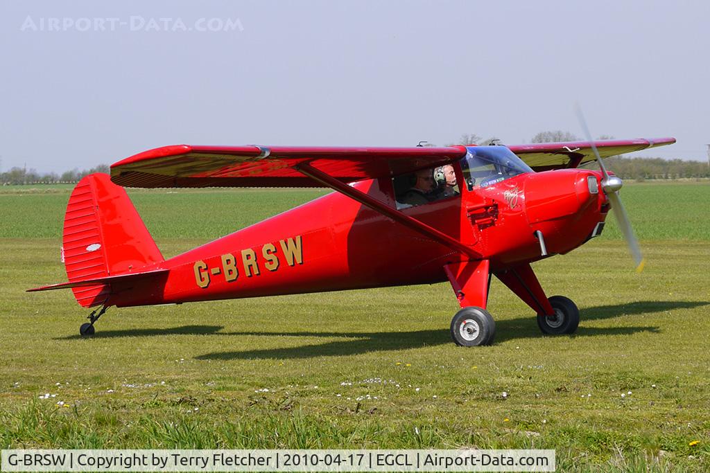 G-BRSW, 1946 Luscombe 8A C/N 3249, at Fenland on a fine Spring day for the 2010 Vintage Aircraft Club Daffodil Fly-In