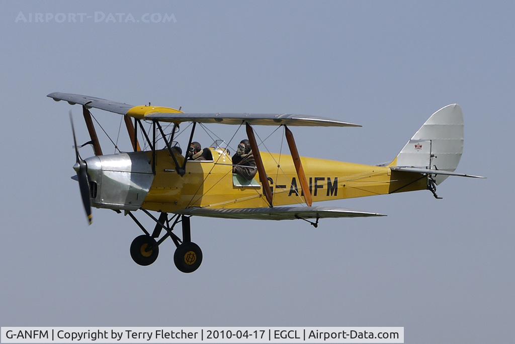 G-ANFM, 1941 De Havilland DH-82A Tiger Moth II C/N 83604, at Fenland on a fine Spring day for the 2010 Vintage Aircraft Club Daffodil Fly-In