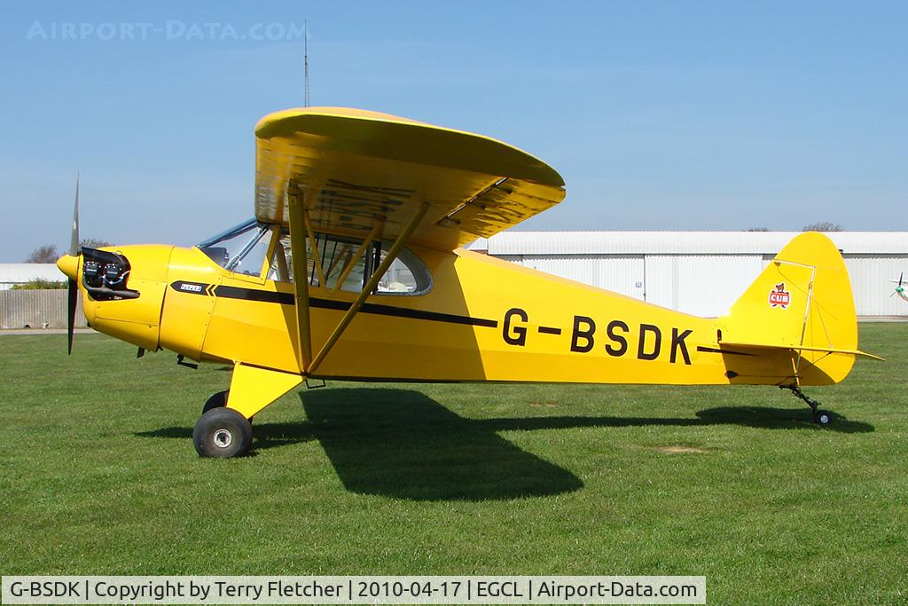 G-BSDK, 1941 Piper J-5A Cub Cruiser Cub Cruiser C/N 5-175, at Fenland on a fine Spring day for the 2010 Vintage Aircraft Club Daffodil Fly-In