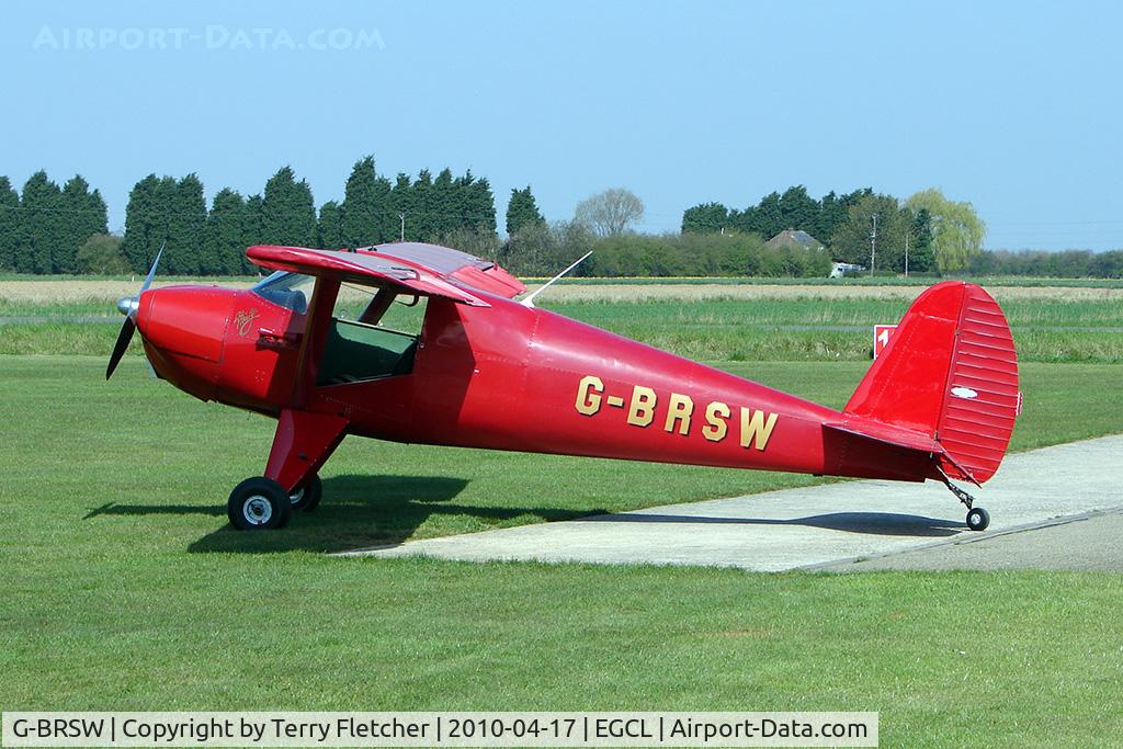 G-BRSW, 1946 Luscombe 8A C/N 3249, at Fenland on a fine Spring day for the 2010 Vintage Aircraft Club Daffodil Fly-In
