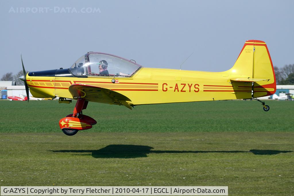 G-AZYS, 1961 Scintex CP-301C-1 Emeraude C/N 568, at Fenland on a fine Spring day for the 2010 Vintage Aircraft Club Daffodil Fly-In