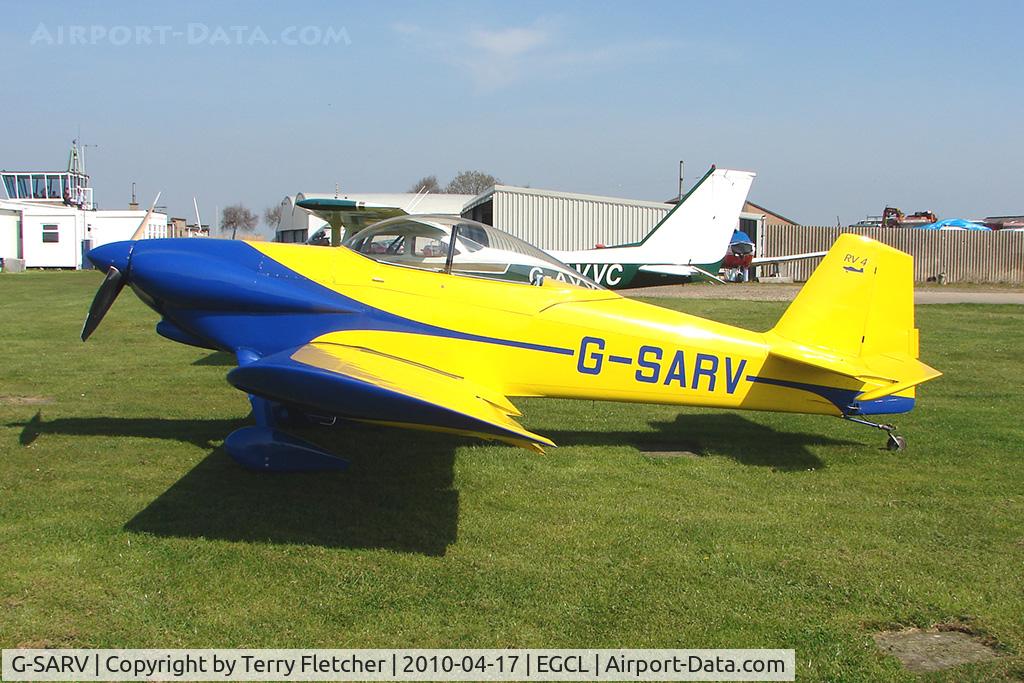 G-SARV, 2002 Vans RV-4 C/N PFA 181-12606, at Fenland on a fine Spring day for the 2010 Vintage Aircraft Club Daffodil Fly-In