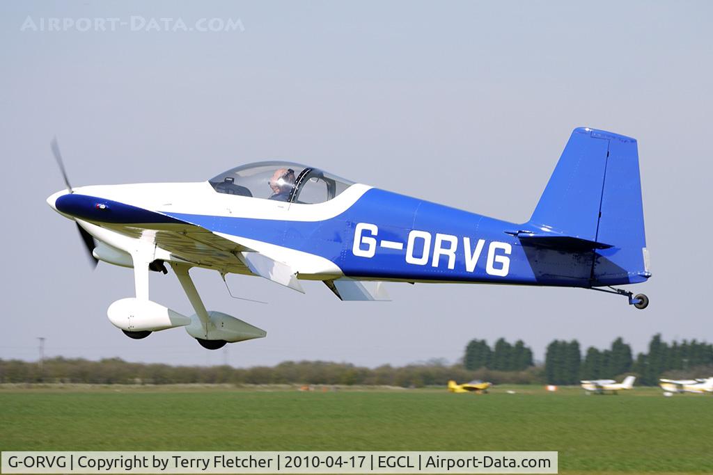G-ORVG, 2001 Vans RV-6 C/N PFA 181A-13509, at Fenland on a fine Spring day for the 2010 Vintage Aircraft Club Daffodil Fly-In