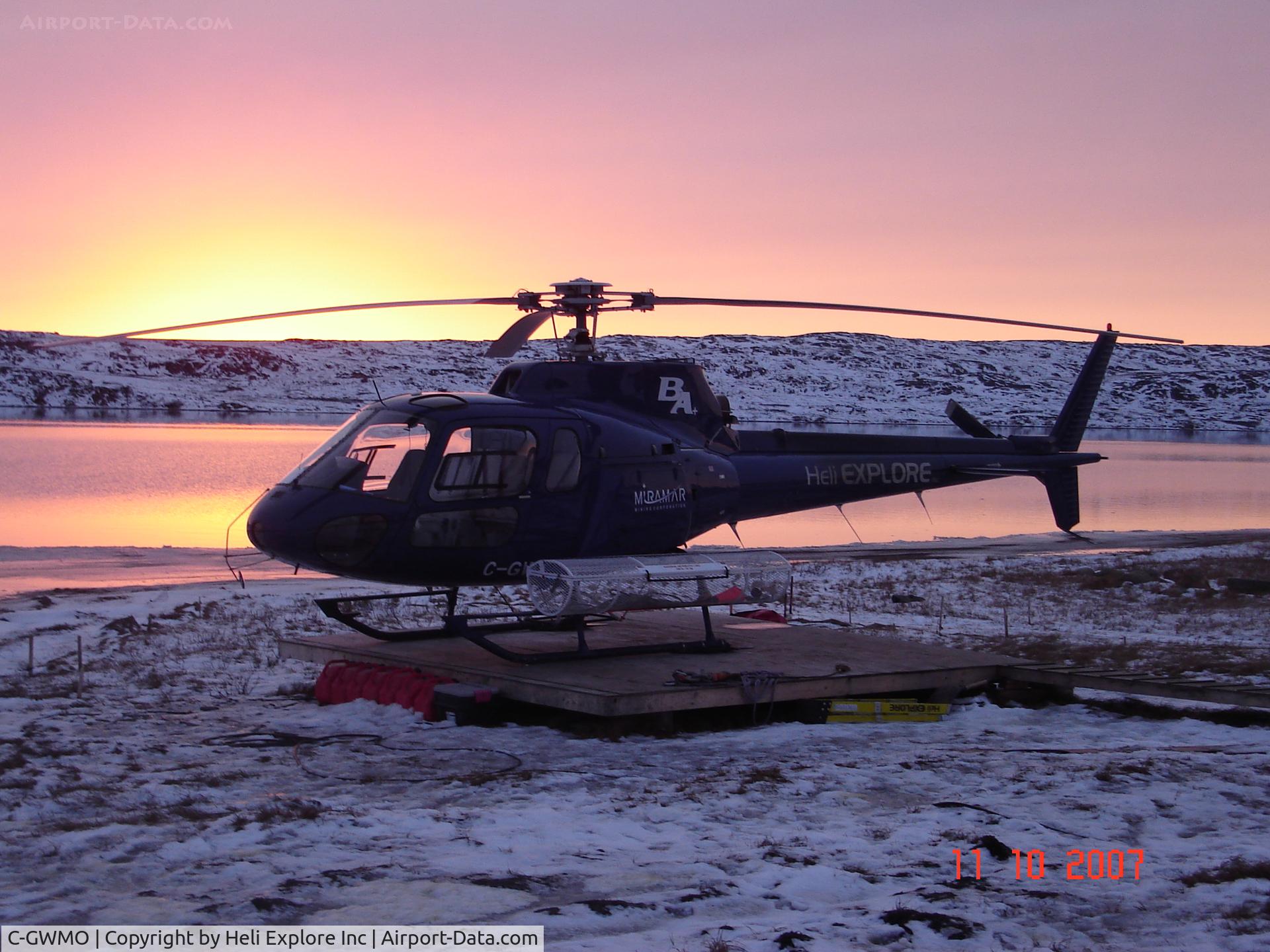 C-GWMO, 1985 Aerospatiale AS-350B Ecureuil C/N 1879, Super nice evening at Windy camp Nunavut