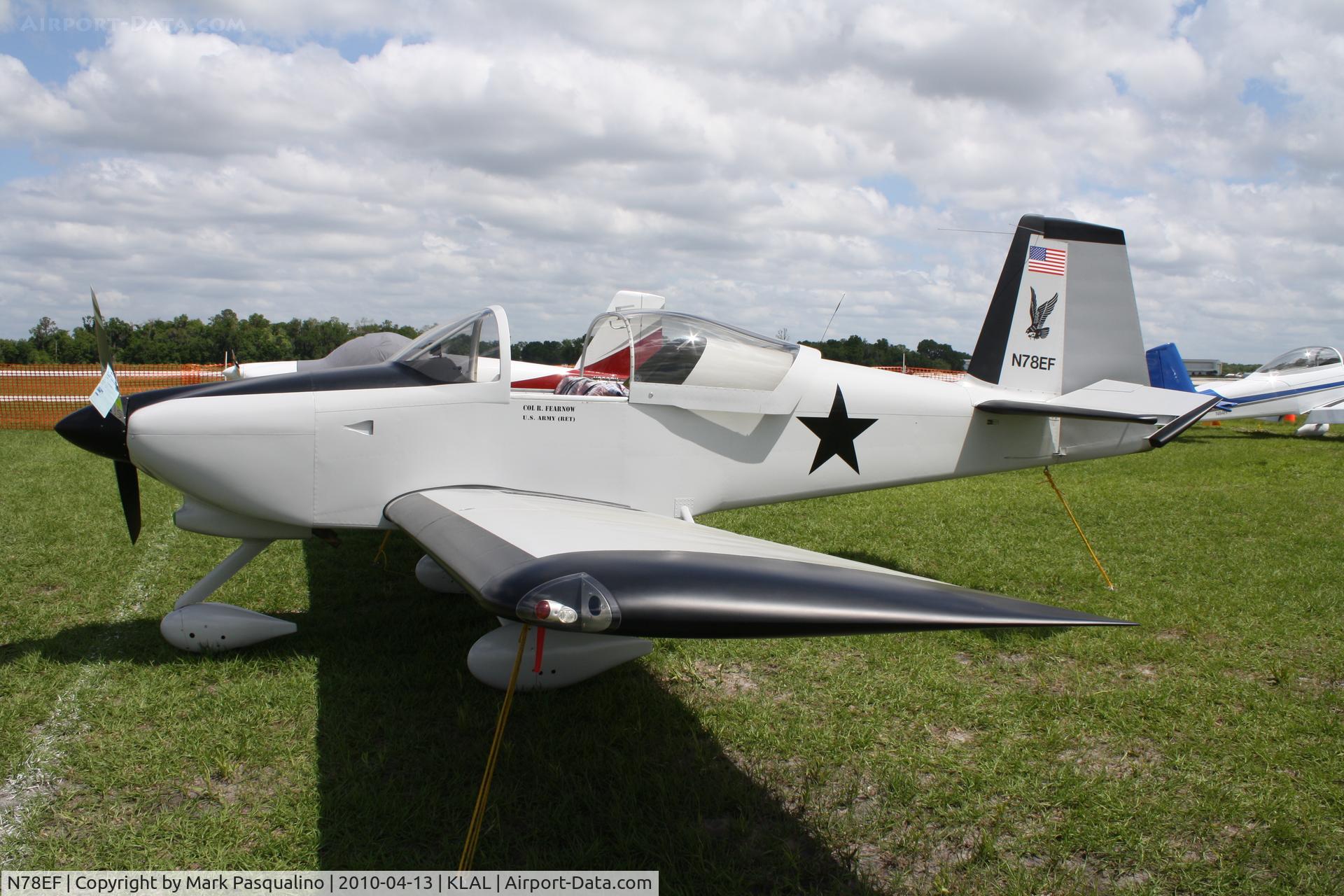N78EF, 2007 Vans RV-7A C/N 72174, RV-7A