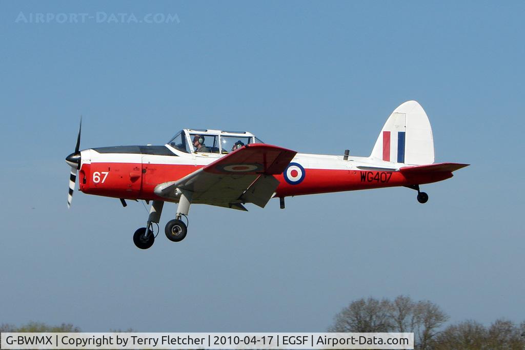 G-BWNK, 1951 De Havilland DHC-1 Chipmunk T.10 C/N C1/0317, Chipmunk wears serial WG407 at Peterborough Conington