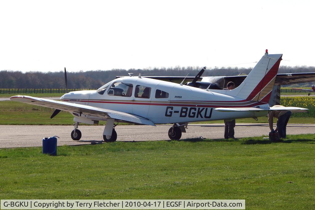 G-BGKU, 1978 Piper PA-28R-201 Cherokee Arrow III C/N 28R-7837237, at Peterborough Conington