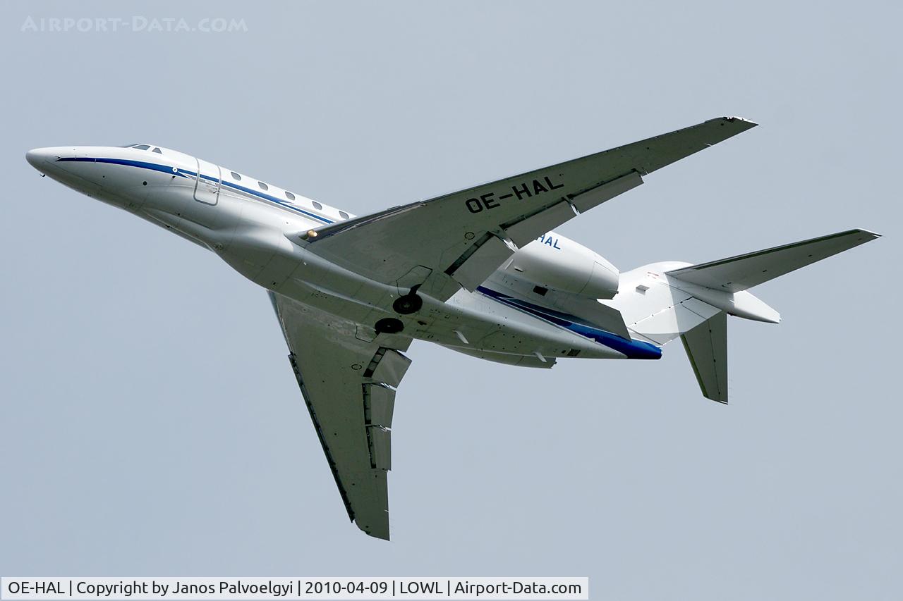 OE-HAL, 2006 Cessna 750 Citation X Citation X C/N 750-0259, Jet Alliance  Cessna 750 Citation X after take off in LOWL/LNZ