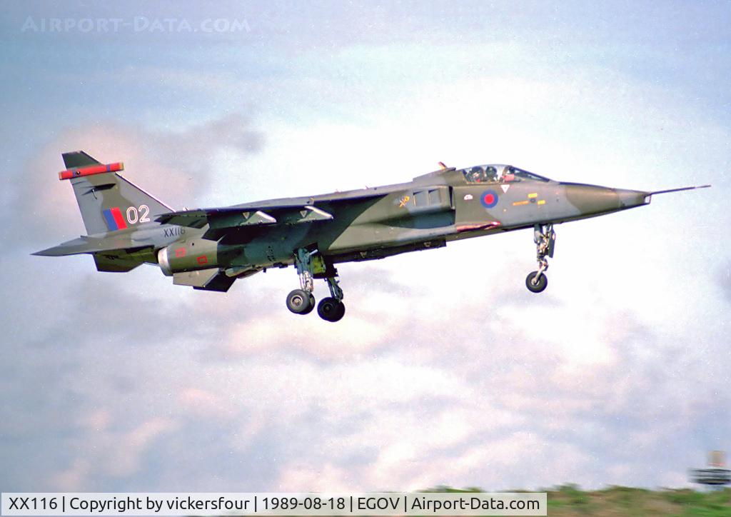 XX116, 1973 Sepecat Jaguar GR.1A C/N S.9, Royal Air Force. Operated by 226 OCU, coded '02'.