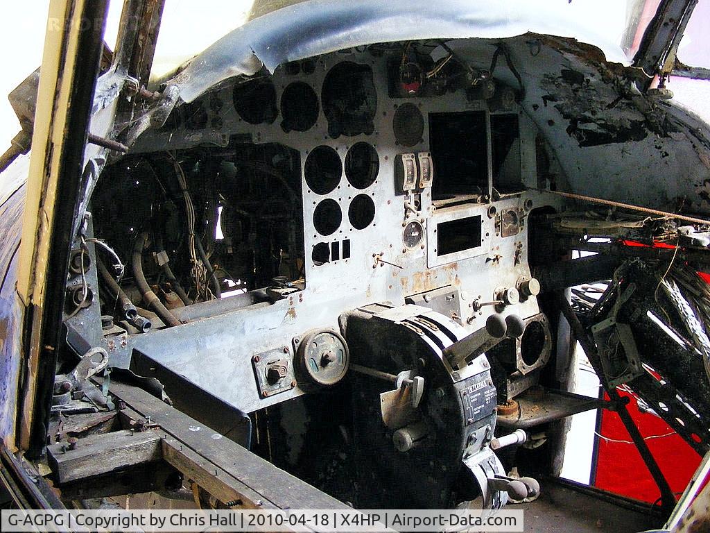 G-AGPG, 1945 Avro 652A Anson C.19 Series 2 C/N 1212, Cockpit of Avro Anson C.XIX preserved at Hooton Park