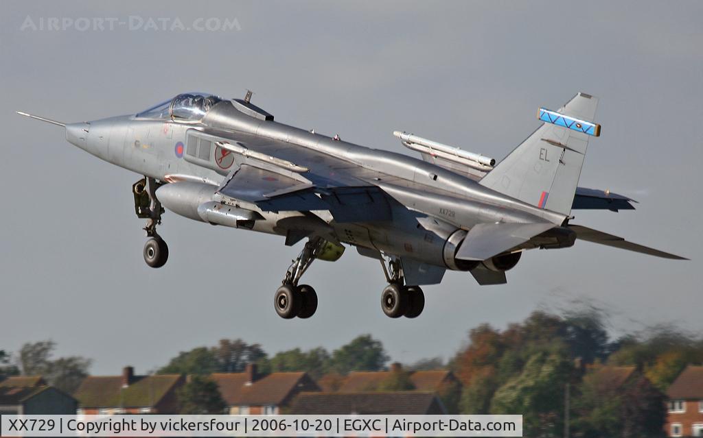 XX729, 1974 Sepecat Jaguar GR.3A C/N S.26, Royal Air Force Jaguar GR3A. Operated by 6 Squadron, coded 'EL'.