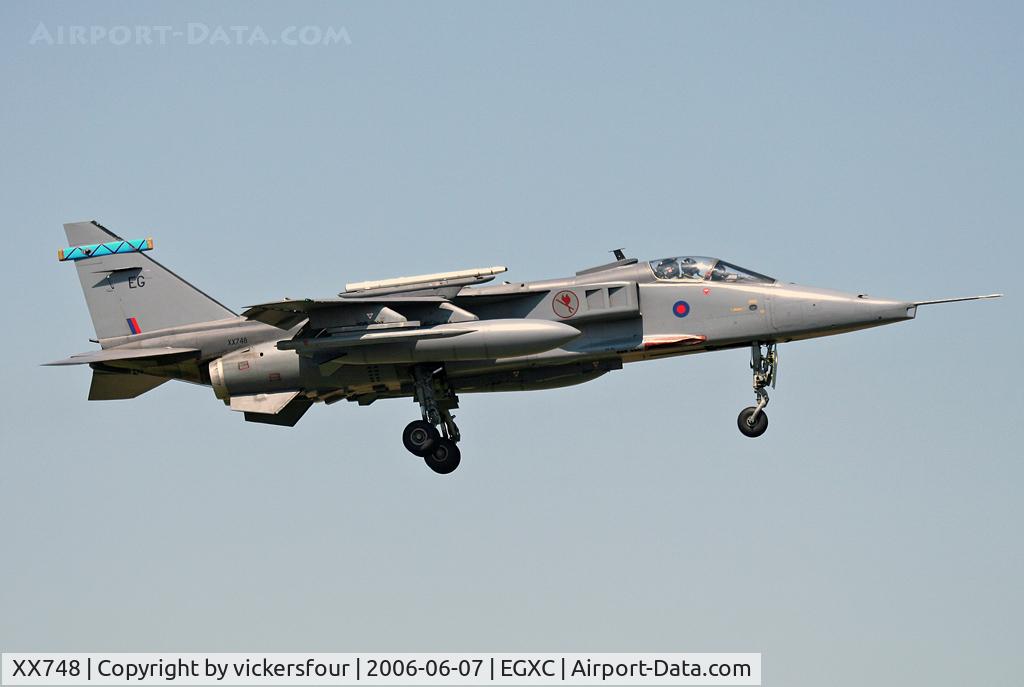 XX748, 1974 Sepecat Jaguar GR.3A C/N S.45, Royal Air Force. Operated by 6 Squadron, coded 'EG'.