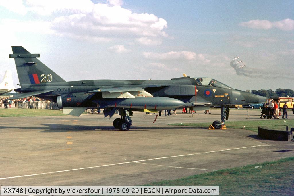 XX748, 1974 Sepecat Jaguar GR.1 C/N S.45, Royal Air Force. Operated by 226 OCU, coded '20'.