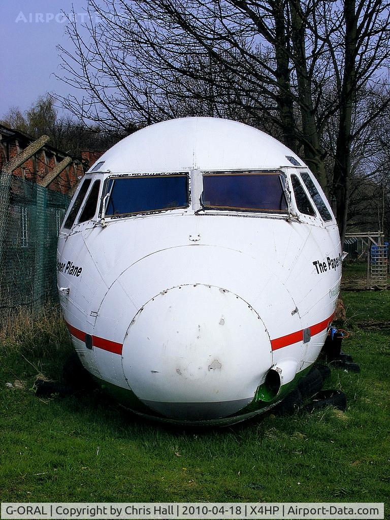 G-ORAL, 1977 Hawker Siddeley HS.748 Series 2A C/N 1756, Cockpit section of ex Emerald Airways HS 748