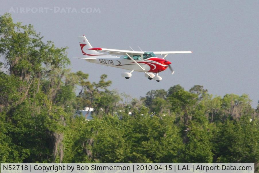 N52718, 1974 Cessna 182P Skylane C/N 18262795, Arriving at Lakeland, FL during Sun N Fun 2010.