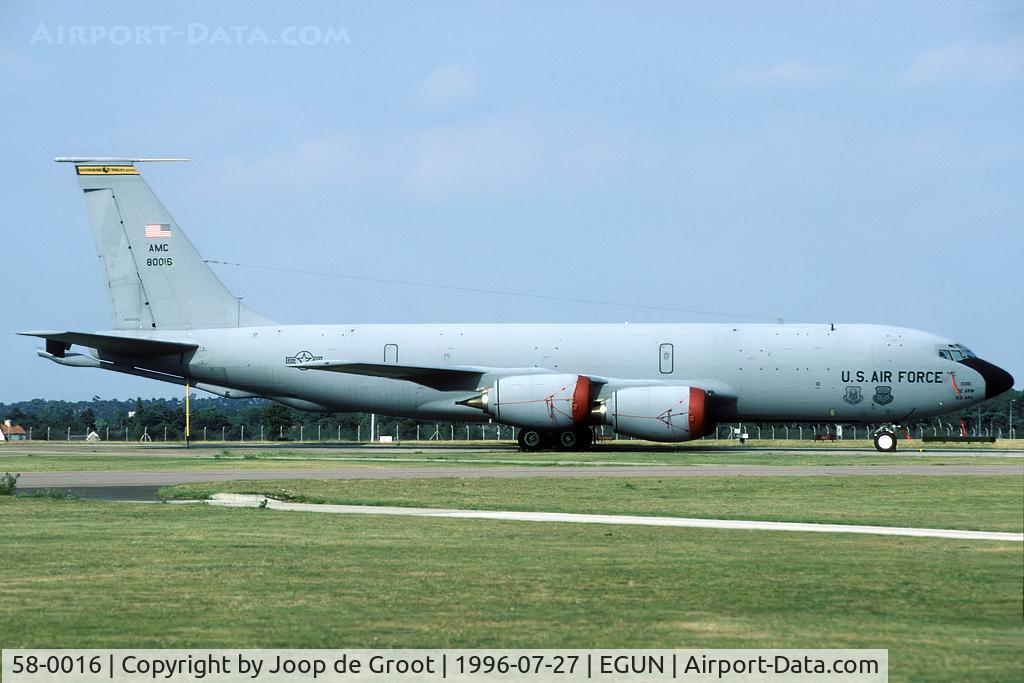 58-0016, 1958 Boeing KC-135R Stratotanker C/N 17761, arrival at Dusseldorf.